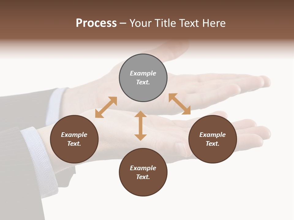 A Person In A Suit Holding Out Their Hands PowerPoint Template