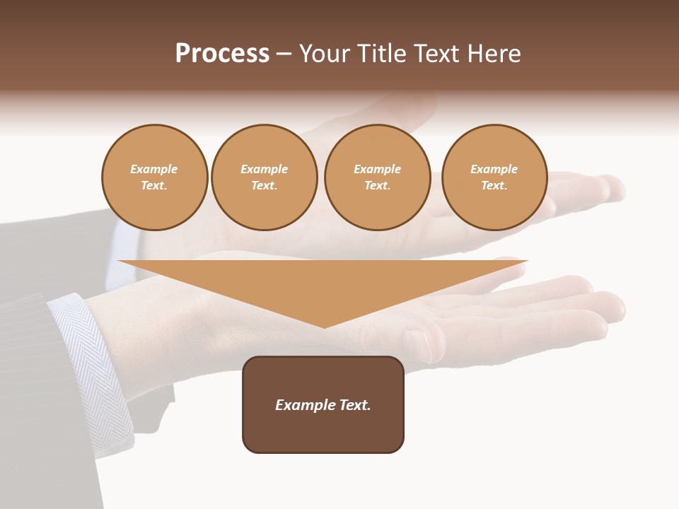 A Person In A Suit Holding Out Their Hands PowerPoint Template