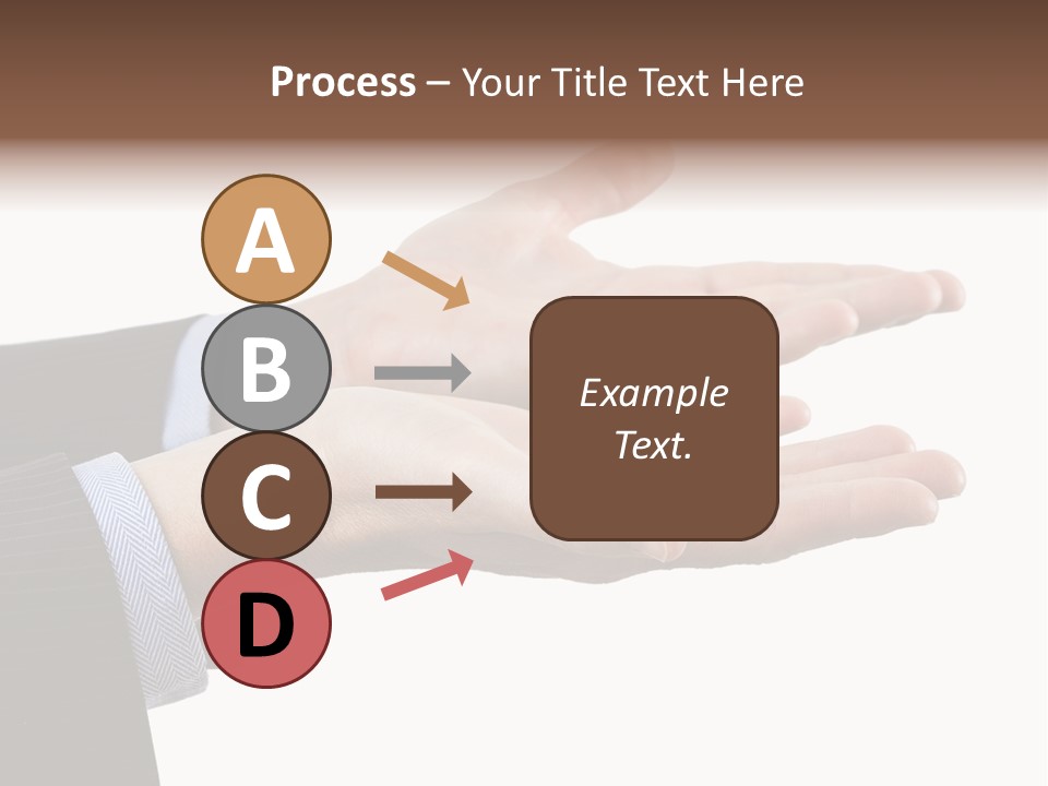 A Person In A Suit Holding Out Their Hands PowerPoint Template