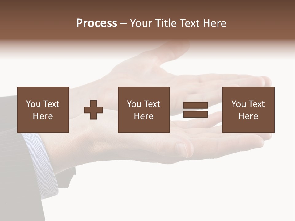 A Person In A Suit Holding Out Their Hands PowerPoint Template