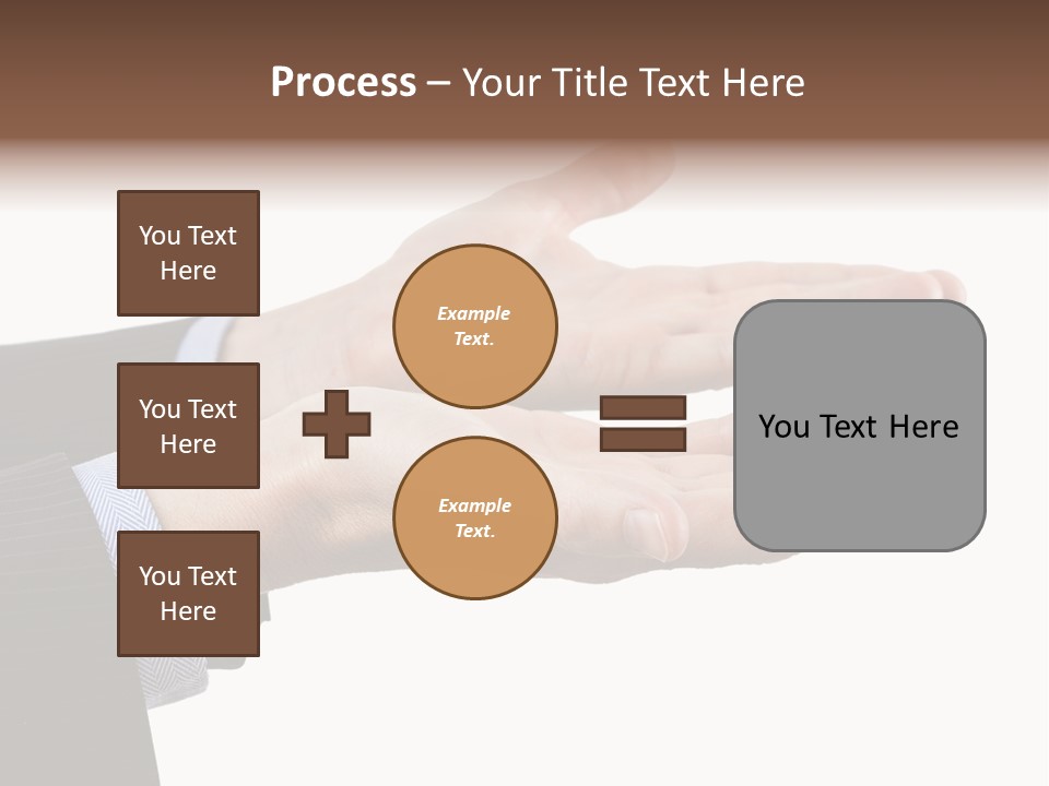 A Person In A Suit Holding Out Their Hands PowerPoint Template