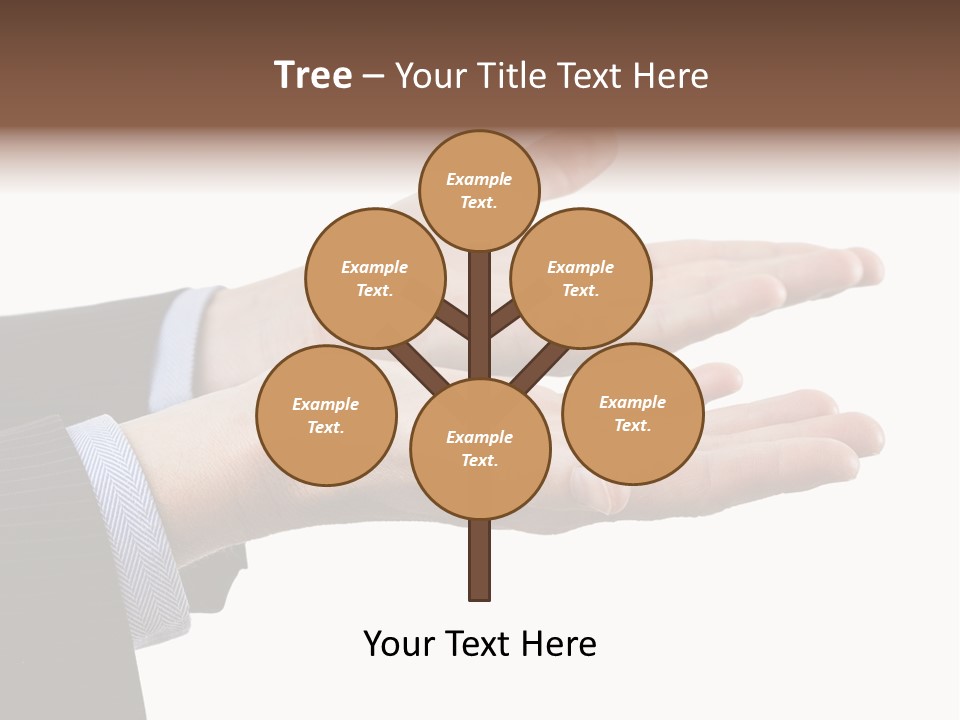 A Person In A Suit Holding Out Their Hands PowerPoint Template