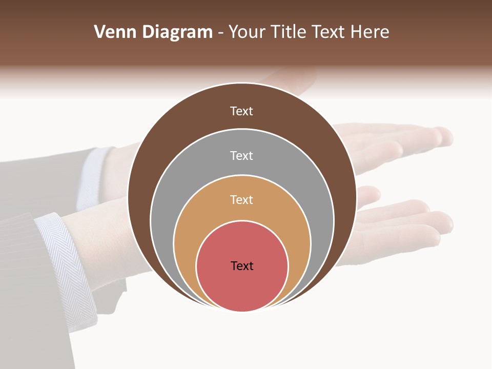 A Person In A Suit Holding Out Their Hands PowerPoint Template