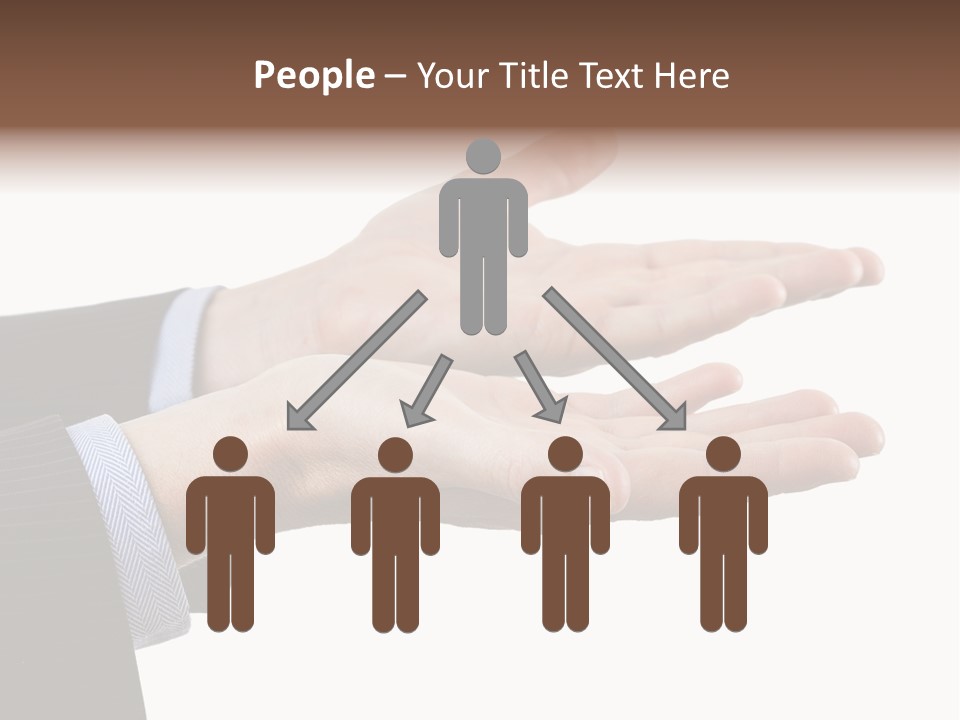 A Person In A Suit Holding Out Their Hands PowerPoint Template