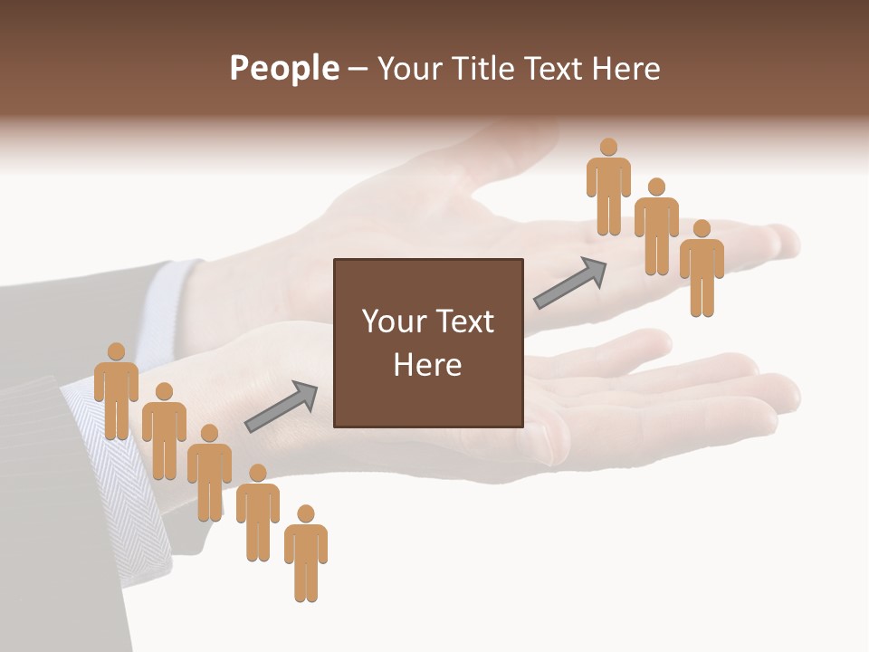 A Person In A Suit Holding Out Their Hands PowerPoint Template