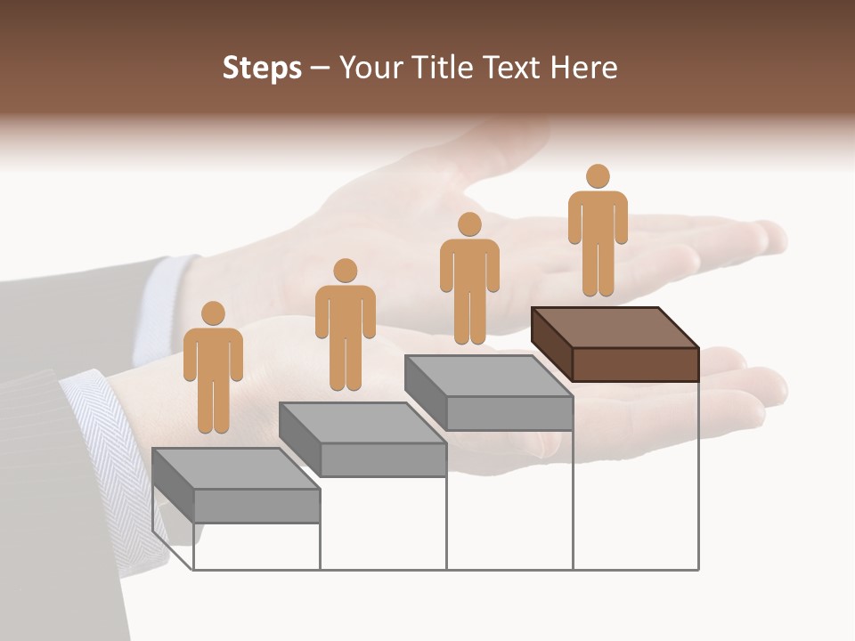 A Person In A Suit Holding Out Their Hands PowerPoint Template