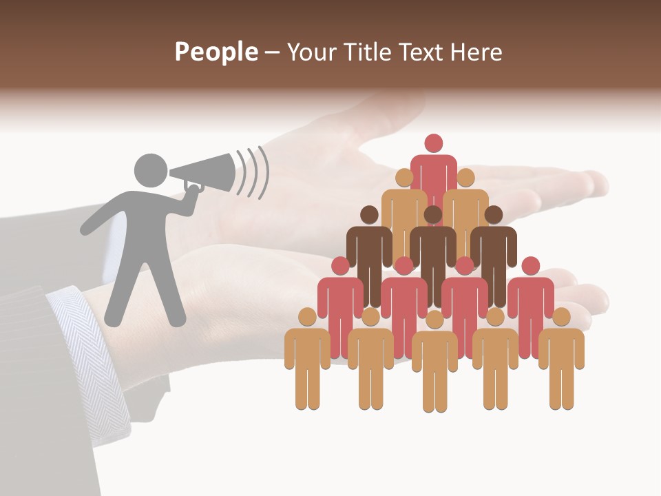 A Person In A Suit Holding Out Their Hands PowerPoint Template