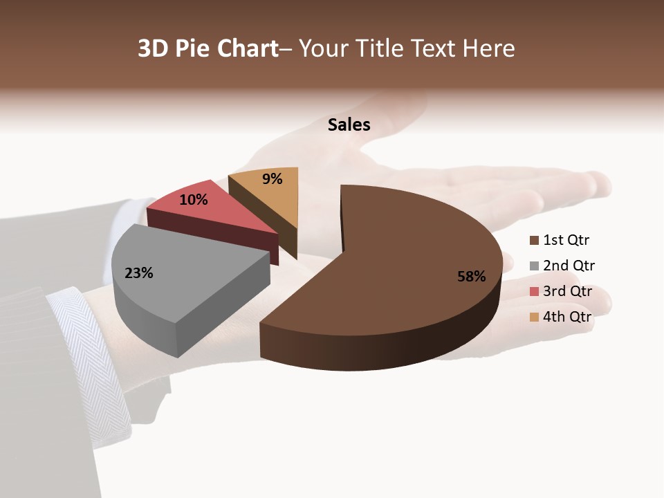A Person In A Suit Holding Out Their Hands PowerPoint Template
