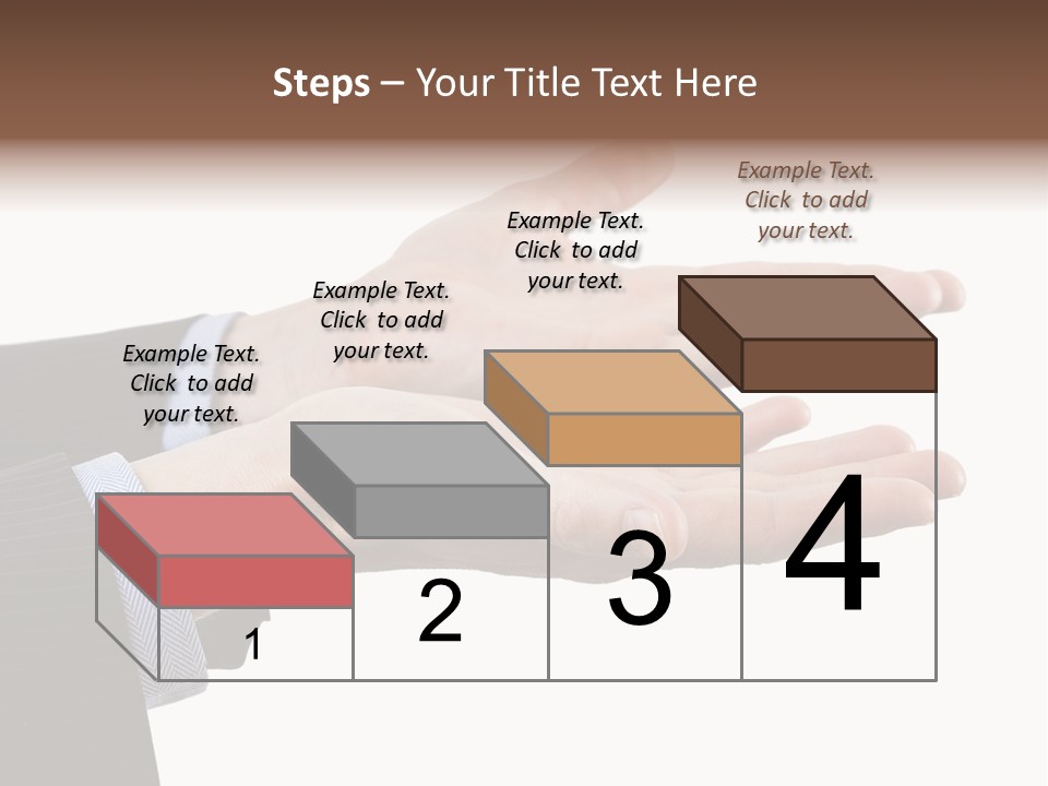 A Person In A Suit Holding Out Their Hands PowerPoint Template