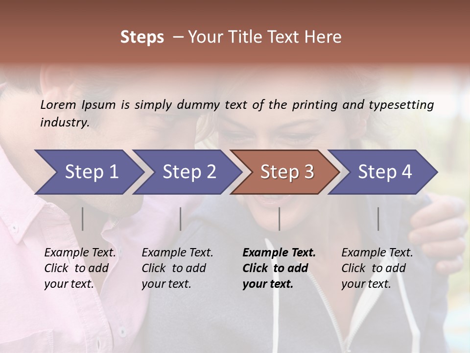 A Man And A Woman Looking At A Cell Phone PowerPoint Template
