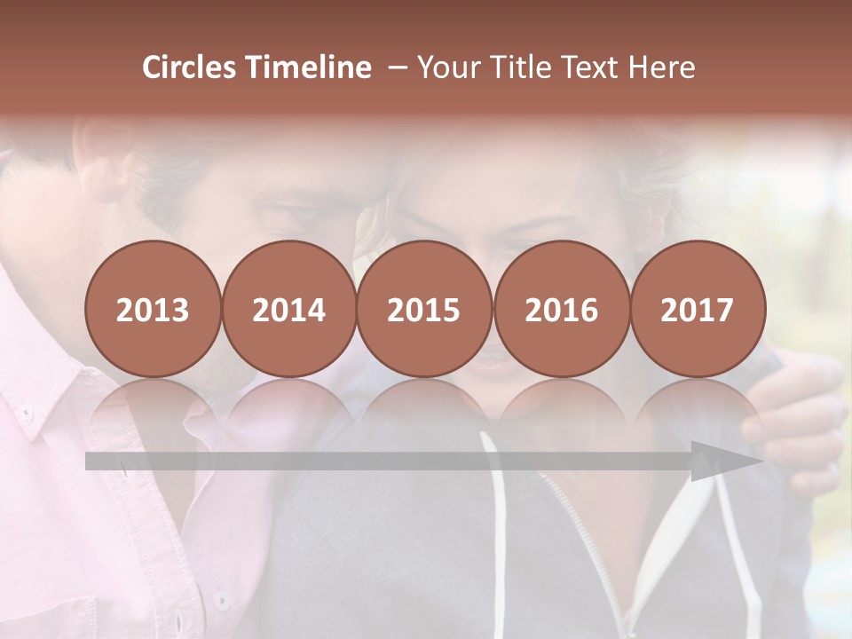 A Man And A Woman Looking At A Cell Phone PowerPoint Template