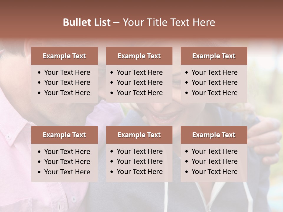 A Man And A Woman Looking At A Cell Phone PowerPoint Template