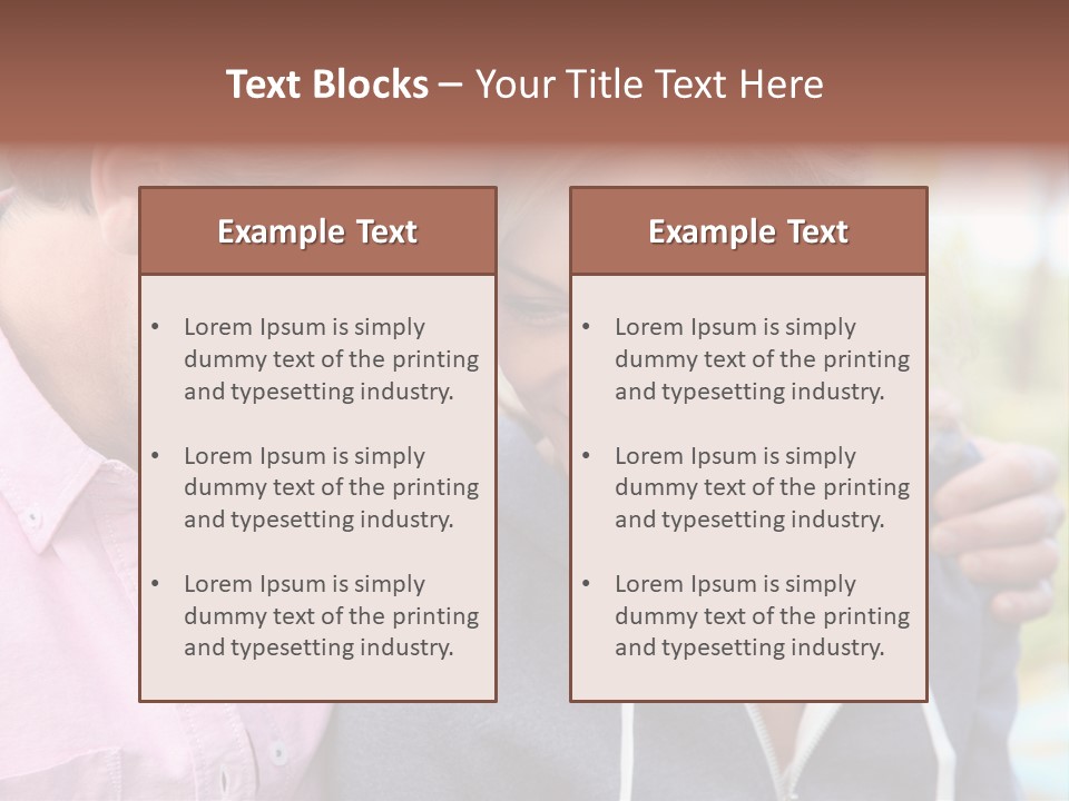 A Man And A Woman Looking At A Cell Phone PowerPoint Template