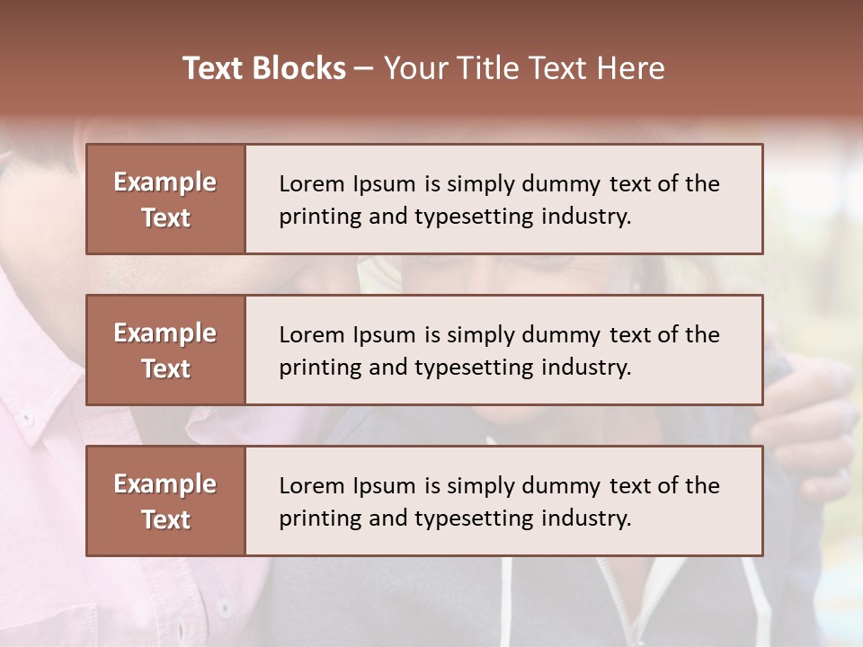 A Man And A Woman Looking At A Cell Phone PowerPoint Template