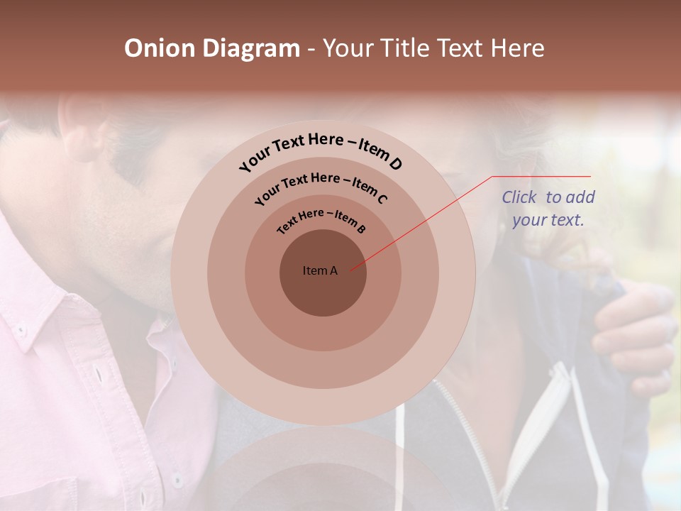 A Man And A Woman Looking At A Cell Phone PowerPoint Template