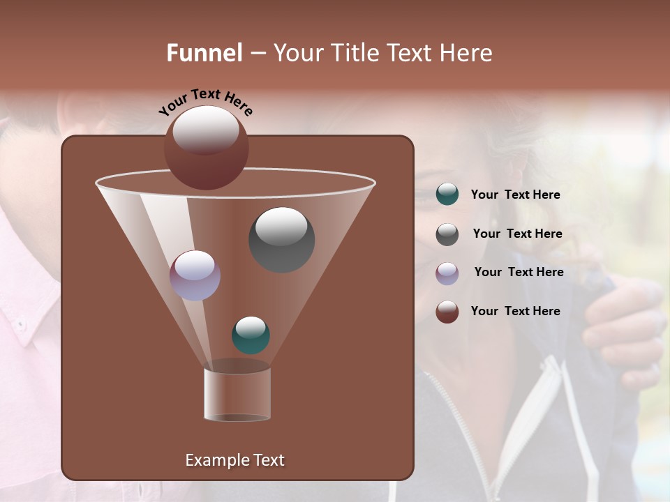 A Man And A Woman Looking At A Cell Phone PowerPoint Template