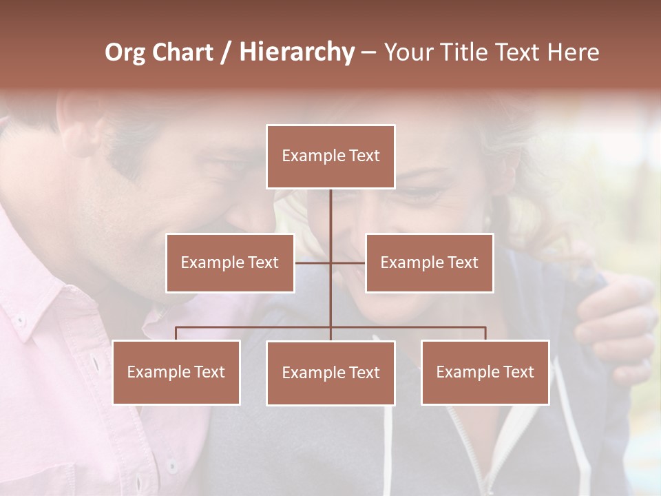 A Man And A Woman Looking At A Cell Phone PowerPoint Template