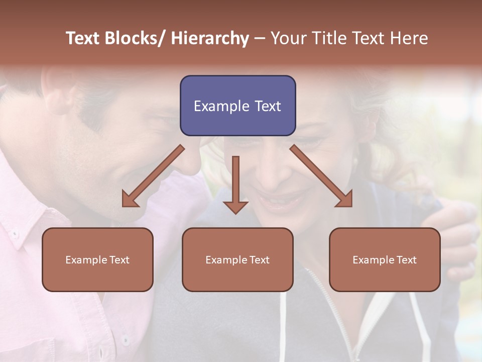 A Man And A Woman Looking At A Cell Phone PowerPoint Template