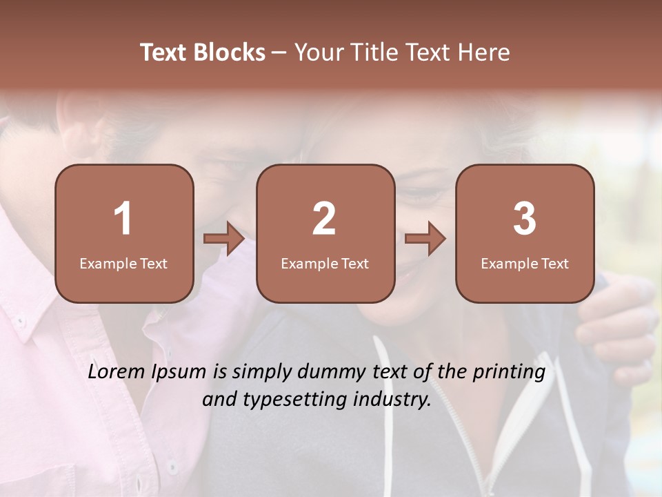 A Man And A Woman Looking At A Cell Phone PowerPoint Template