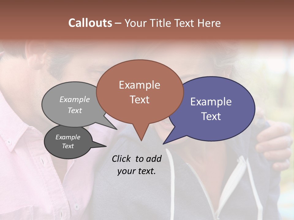 A Man And A Woman Looking At A Cell Phone PowerPoint Template