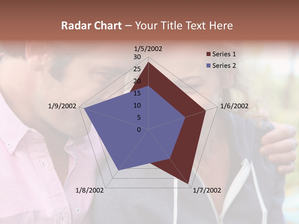 A Man And A Woman Looking At A Cell Phone PowerPoint Template