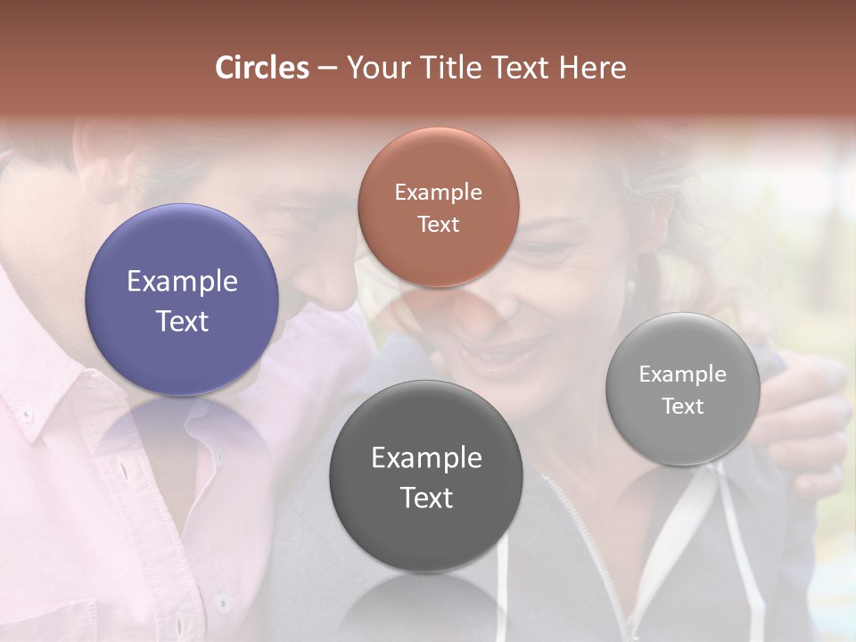 A Man And A Woman Looking At A Cell Phone PowerPoint Template