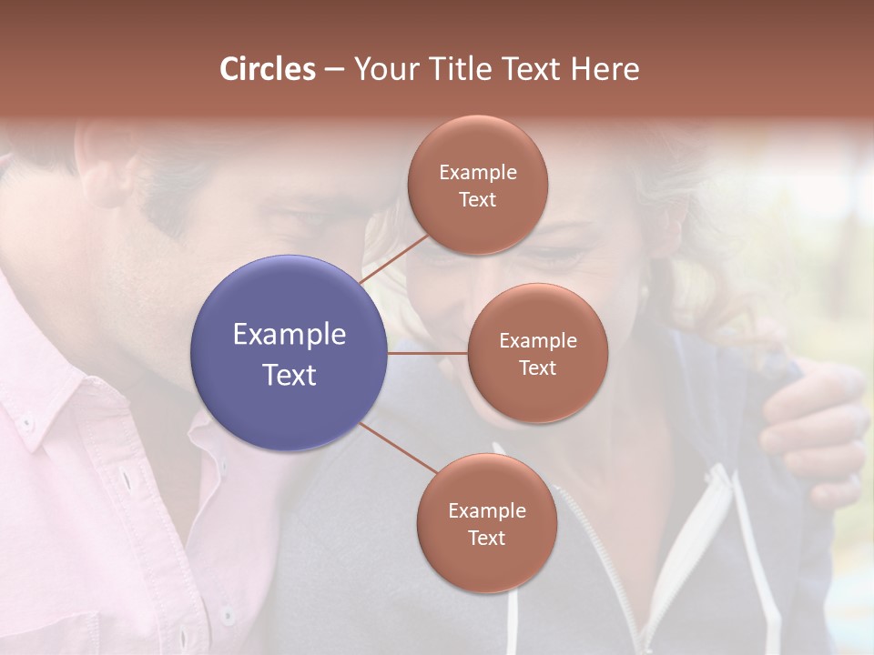 A Man And A Woman Looking At A Cell Phone PowerPoint Template