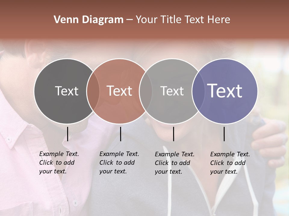 A Man And A Woman Looking At A Cell Phone PowerPoint Template