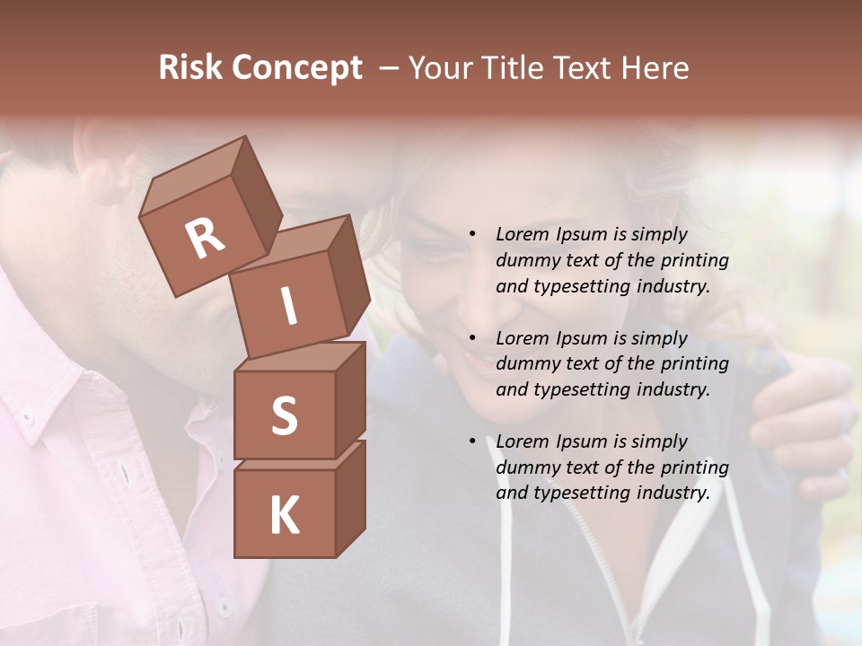 A Man And A Woman Looking At A Cell Phone PowerPoint Template