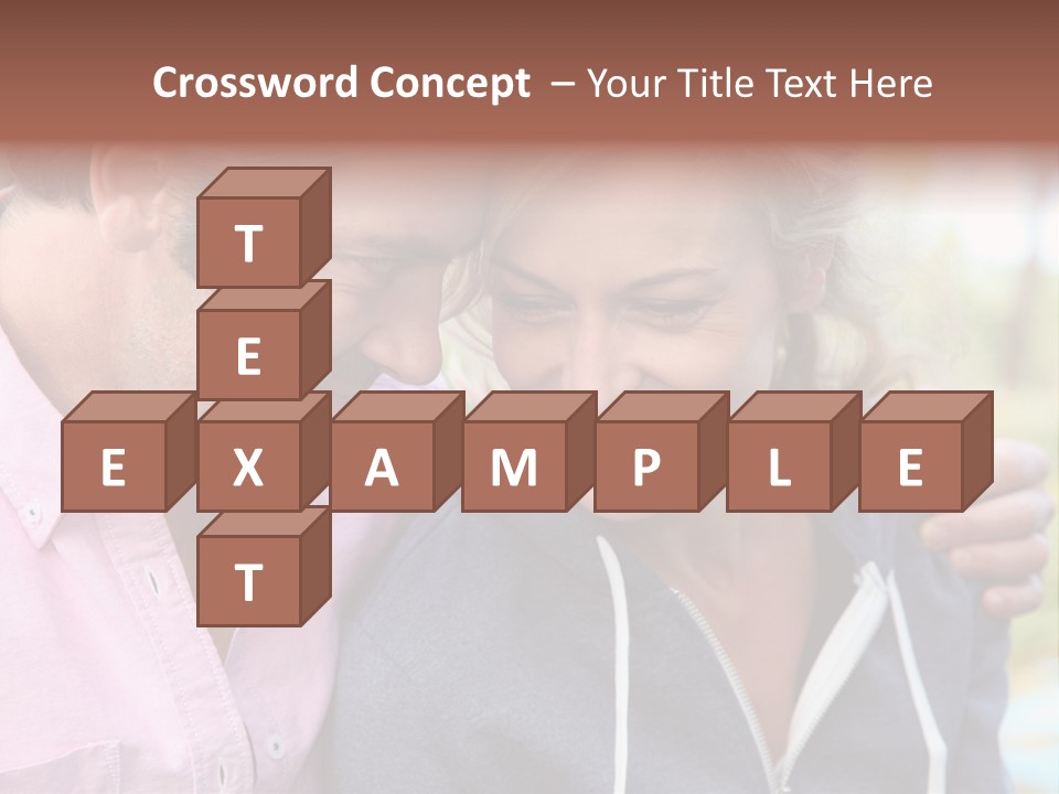 A Man And A Woman Looking At A Cell Phone PowerPoint Template
