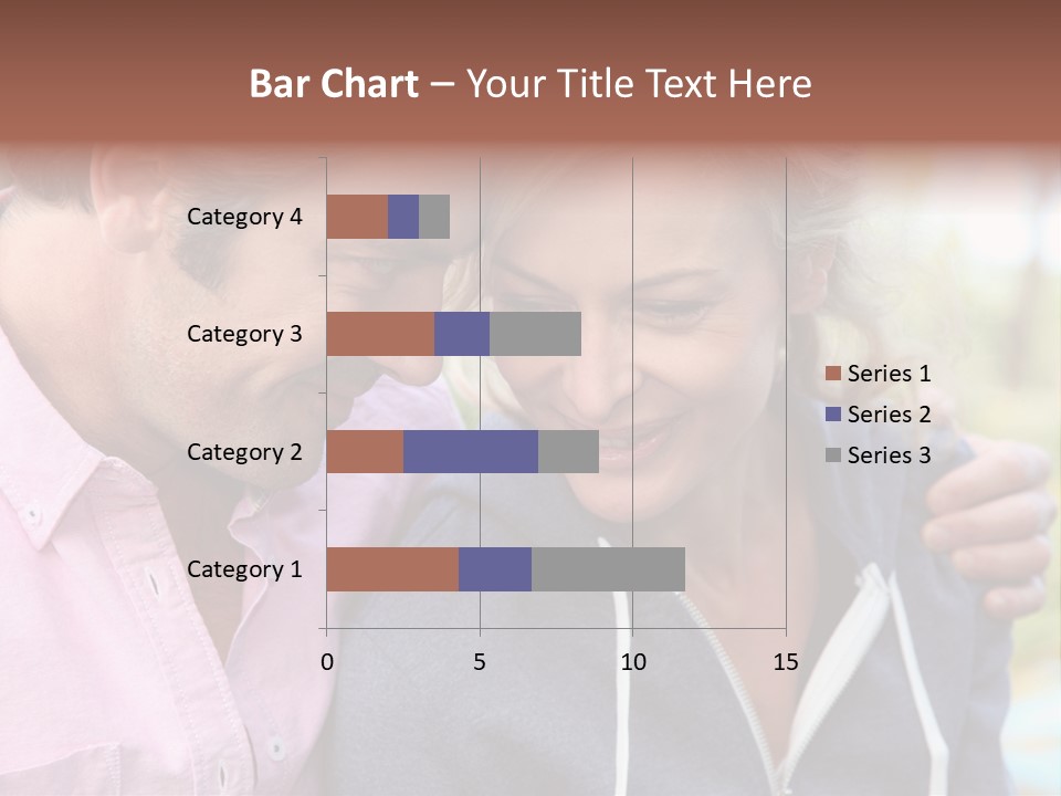 A Man And A Woman Looking At A Cell Phone PowerPoint Template