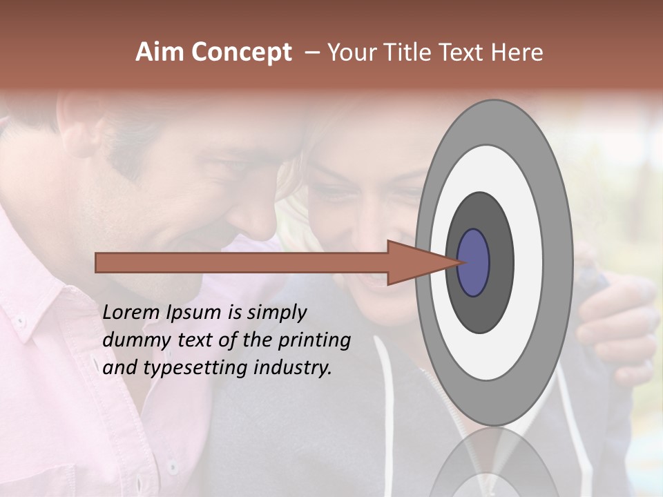 A Man And A Woman Looking At A Cell Phone PowerPoint Template