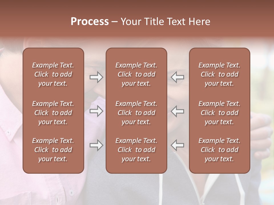 A Man And A Woman Looking At A Cell Phone PowerPoint Template