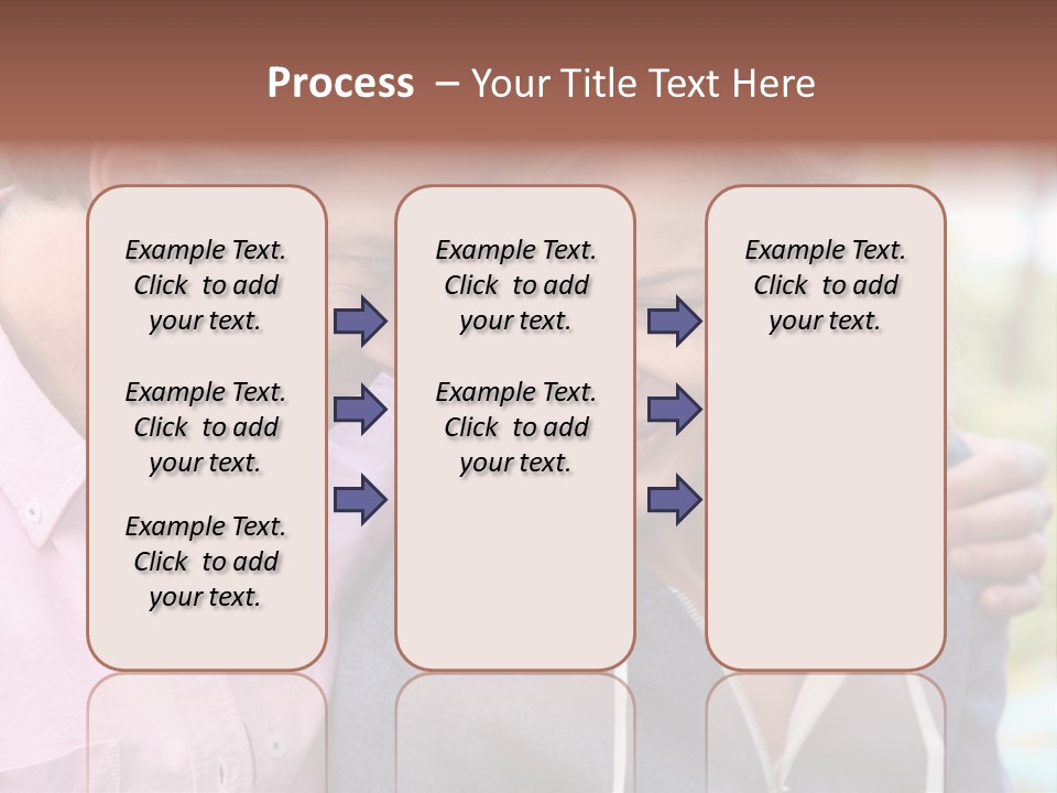 A Man And A Woman Looking At A Cell Phone PowerPoint Template