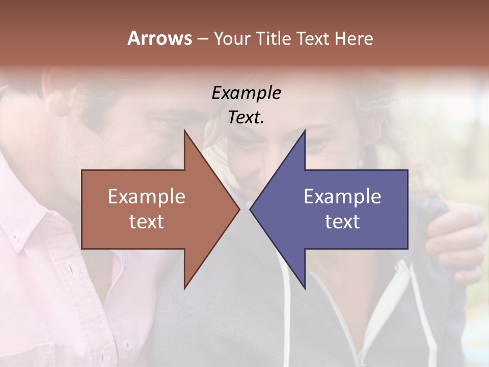 A Man And A Woman Looking At A Cell Phone PowerPoint Template
