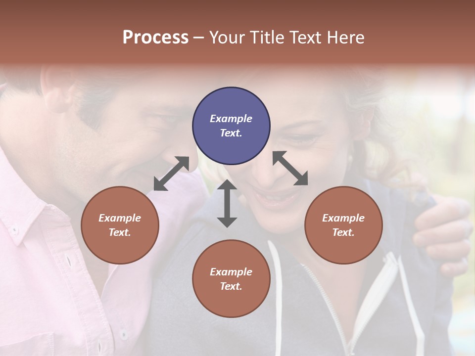A Man And A Woman Looking At A Cell Phone PowerPoint Template