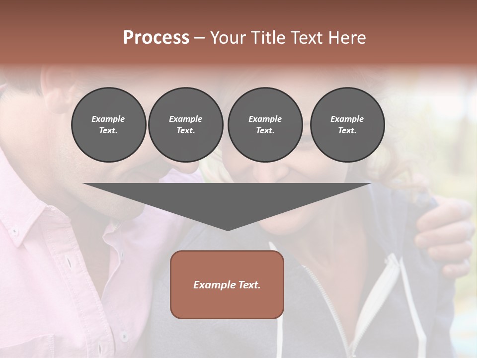 A Man And A Woman Looking At A Cell Phone PowerPoint Template