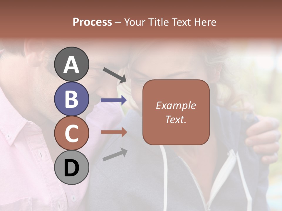 A Man And A Woman Looking At A Cell Phone PowerPoint Template