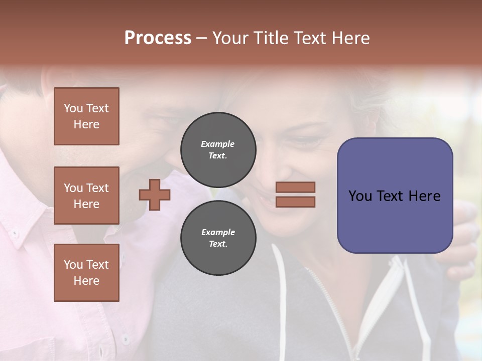 A Man And A Woman Looking At A Cell Phone PowerPoint Template