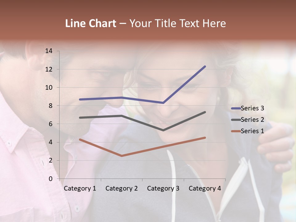 A Man And A Woman Looking At A Cell Phone PowerPoint Template