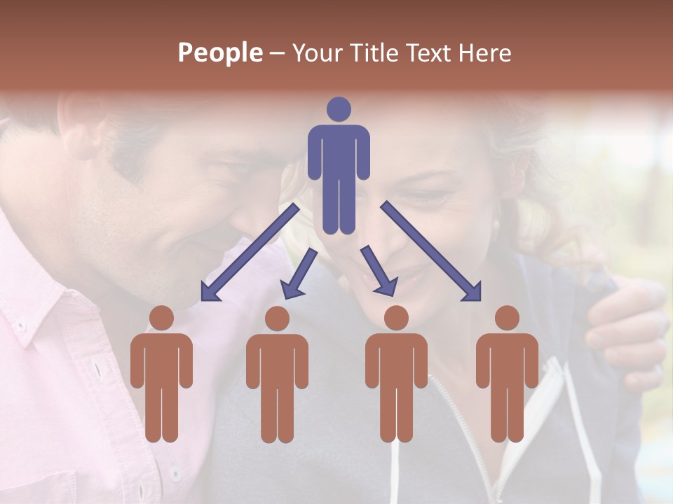 A Man And A Woman Looking At A Cell Phone PowerPoint Template