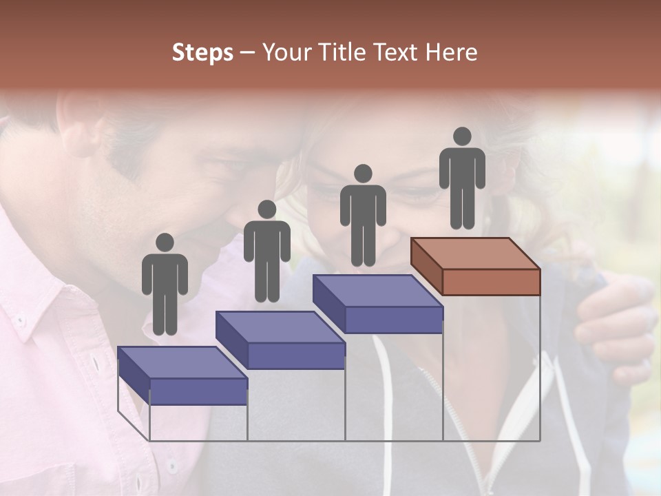 A Man And A Woman Looking At A Cell Phone PowerPoint Template