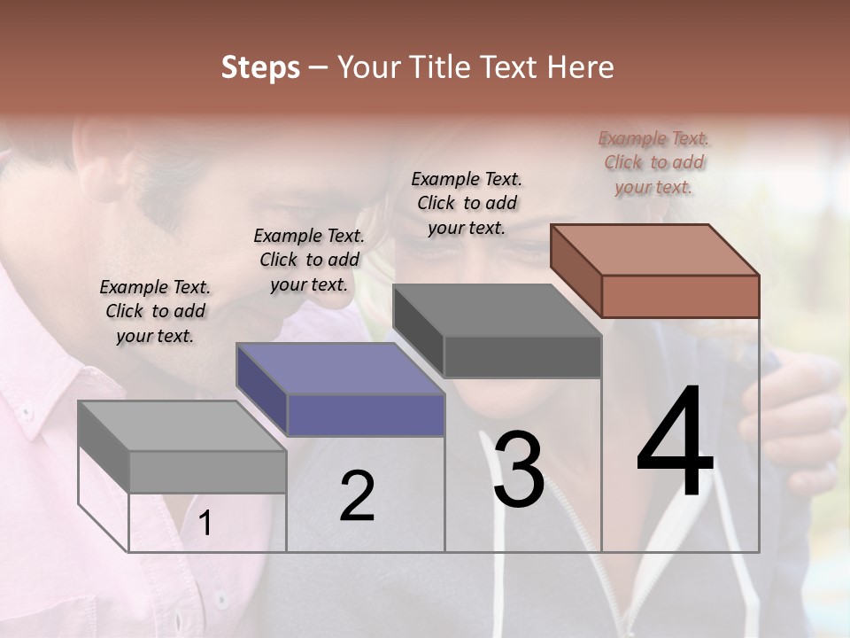 A Man And A Woman Looking At A Cell Phone PowerPoint Template