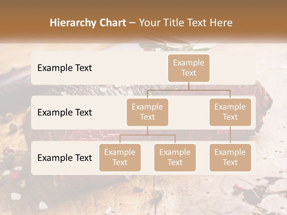 A Piece Of Steak On A Cutting Board With A Knife PowerPoint Template