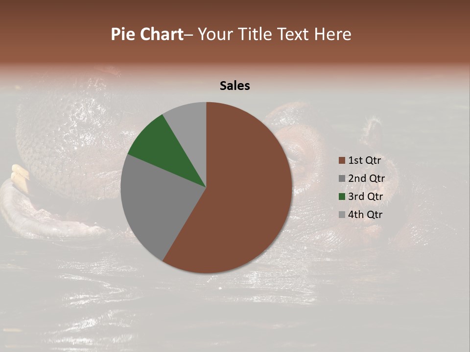 A Hippopotamus In A Body Of Water With Its Mouth Open PowerPoint Template