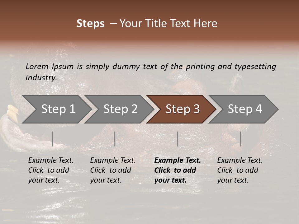 A Hippopotamus In A Body Of Water With Its Mouth Open PowerPoint Template