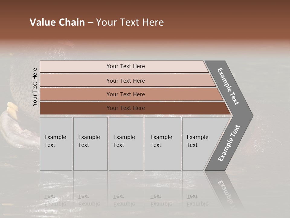 A Hippopotamus In A Body Of Water With Its Mouth Open PowerPoint Template