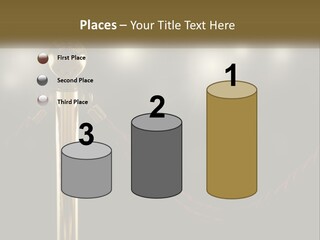 A Golden Trophy On A Red Rope With Spotlights In The Background PowerPoint Template