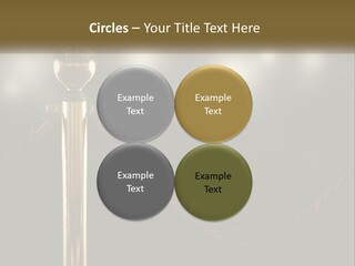 A Golden Trophy On A Red Rope With Spotlights In The Background PowerPoint Template