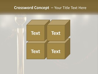 A Golden Trophy On A Red Rope With Spotlights In The Background PowerPoint Template